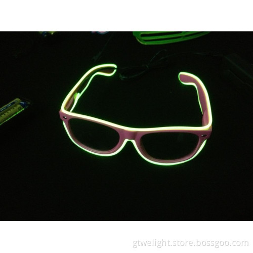Multi-Colored Shutter Shade EL Wire Sunglasses for Party Full Frame Nice